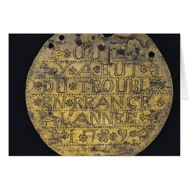 Placa con la frase (Anverso (Horizontal))