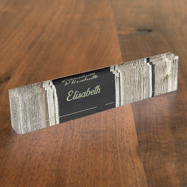 placa con nombre de madera (Lateral)