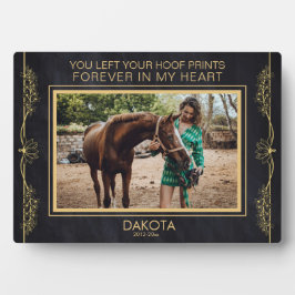 Placa conmemorativa de fotos de caballos personali