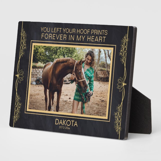 Placa conmemorativa de fotos de caballos personali (Lado)
