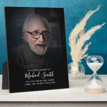 Placa conmemorativa de texto personalizado con fot