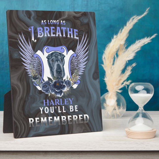 Placa conmemorativa Sharpei Mientras Respire (Lado)
