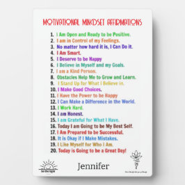 Placa de afirmaciones personalizadas