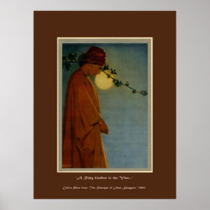 Placa de arte a color de la rubaiyat de Omar Khayy