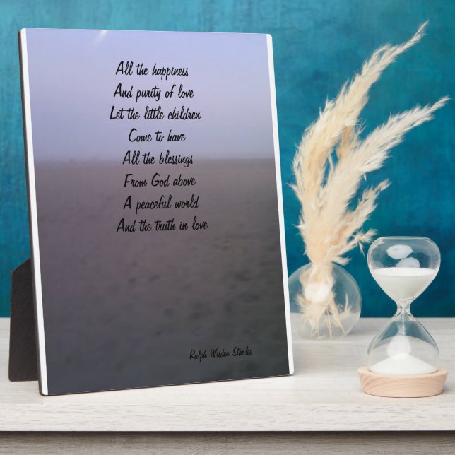 Placa de bendiciones para niños (Lado)