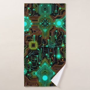 placa de circuito de computadora con muchas luces