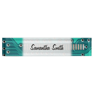 Placa de circuito del verde azul - fotografía de