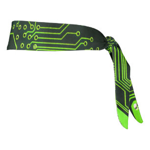 Placa de circuito electrónico verde del nerd de sa