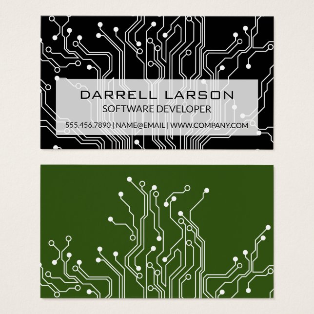 Placa de circuito verde negro | Tecnología (Anverso y reverso)