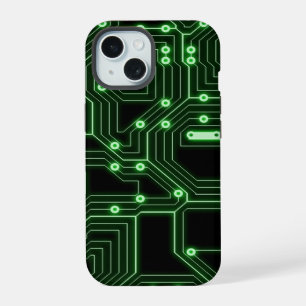 Placa de circuito verde neón futurista Personali