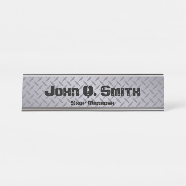 Placa de diamantes gris personalizada de estilo in (Anverso)