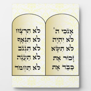 Placa de diez mandamientos