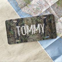 Placa de encargo del coche - camuflaje de la caza