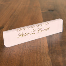 Placa de escritorio con nombre personalizado de es