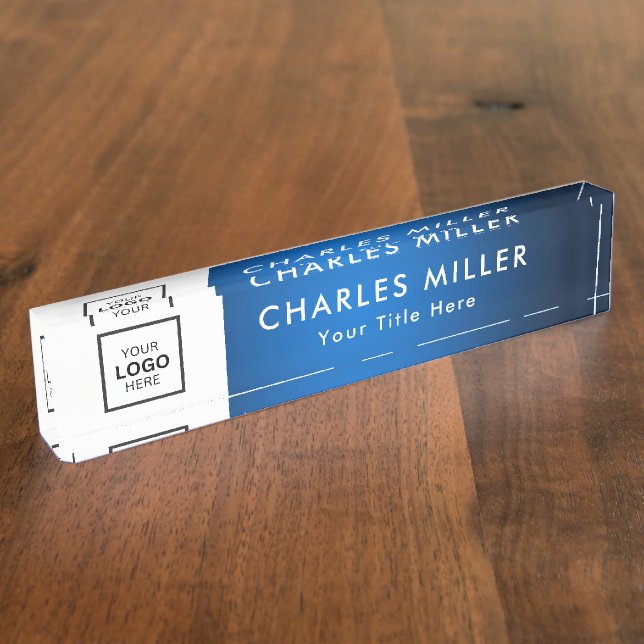 Placa de escritorio para el logotipo profesional (Lateral)