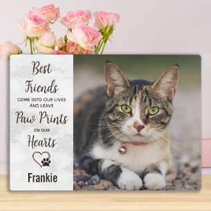 Placa de fotos de gatos conmemorativos del mascota