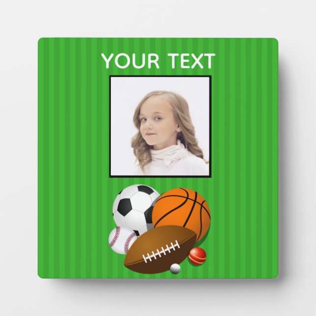 Placa de fotos deportivas personalizadas con cabal (Frente)