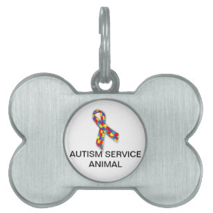 Placa de identificación animal del servicio del