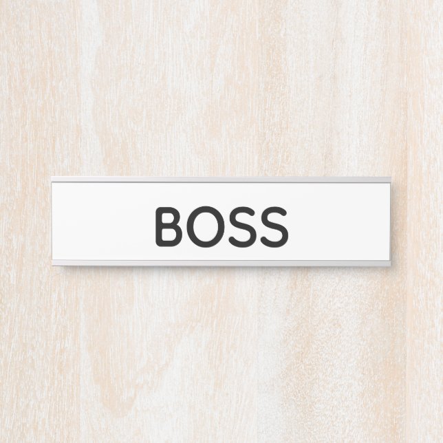 Placa de identificación de la puerta de "Boss" (Anverso)