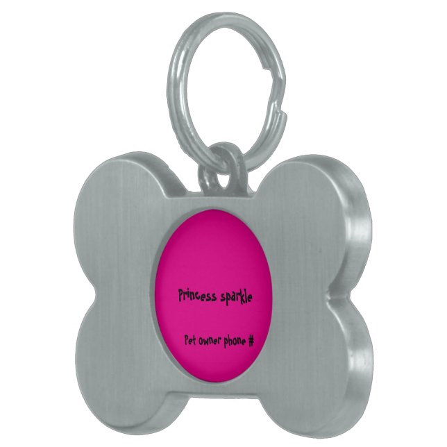 Placa de identificación de perro personalizada con (Frente Derecha)