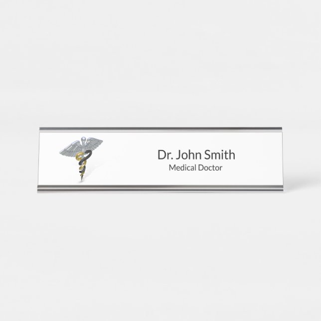 Placa de identificación de plata médica del (Anverso)