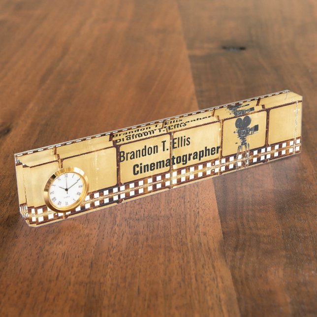 Placa de identificación del escritorio de la (Lateral)