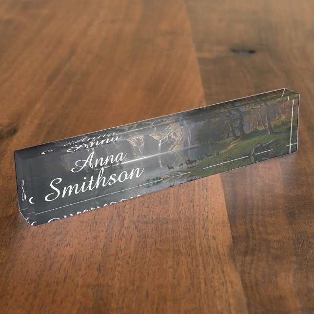 Placa de identificación del escritorio de la fauna (Lateral)