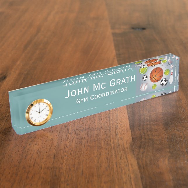 Placa de identificación del escritorio de las (Lateral)