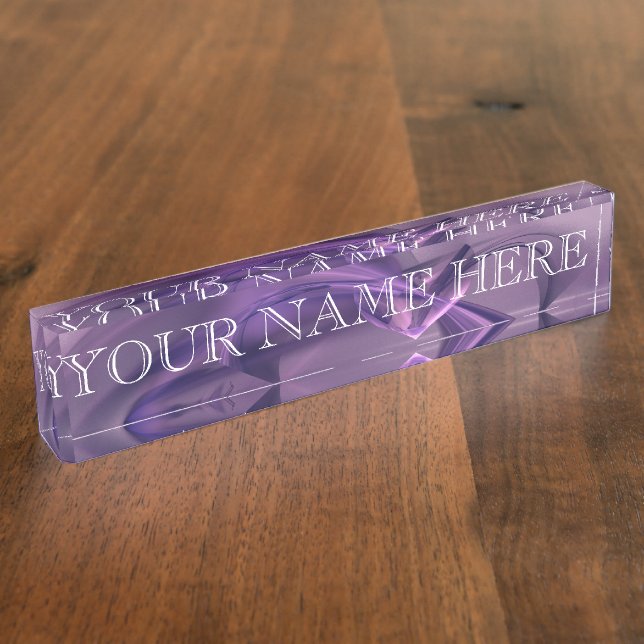 Placa de identificación del fractal de Purple (Lateral)