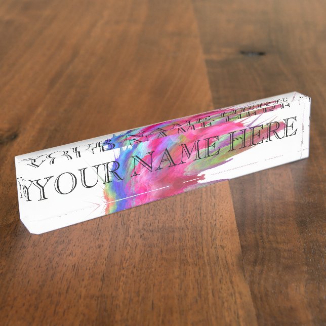 Placa de identificación del fractal del caramelo (Lateral)