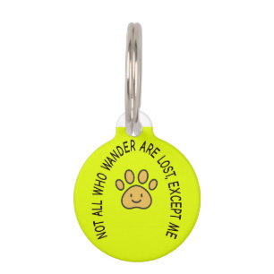 Placa de identificación divertida para mascotas pe