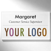 Placa de identificación grande con imán Logotipo p