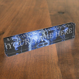 Placa de identificación helada del fractal de la