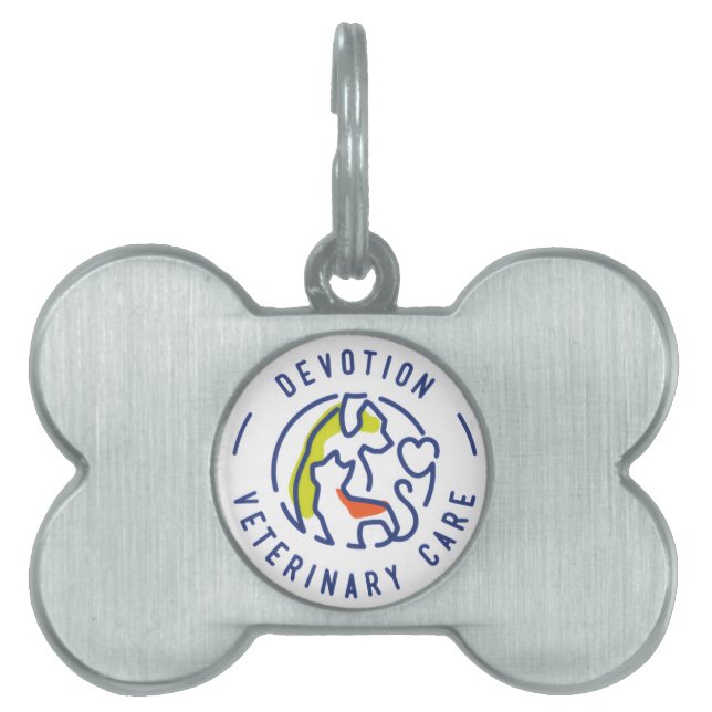 Placa de identificación ósea para perro DVC (Frente)