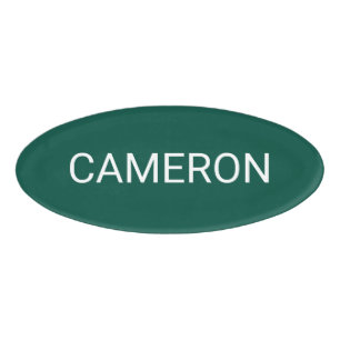 Placa de Identificación Ovalada de Acrílico Verde 