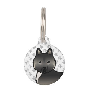 Placa de identificación para mascotas con cabeza d