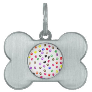 Placa de identificación para perro Paws