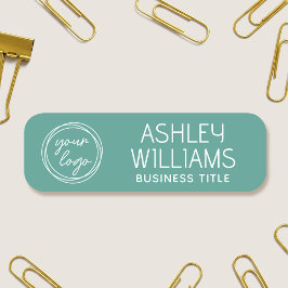 Placa de identificación personalizada con logotipo