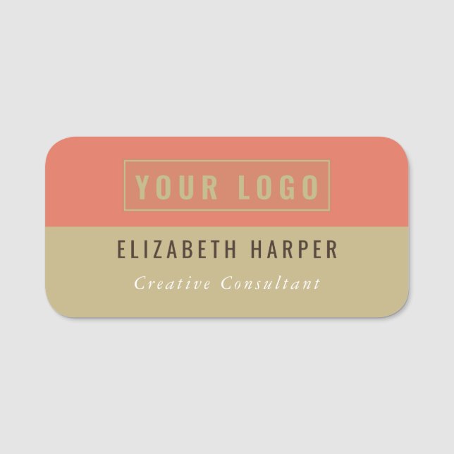 Placa de identificación personalizada con logotipo (Anverso)