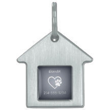 Placa de identificación personalizada gris para pe