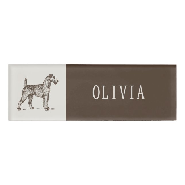 Placa de identificación personalizada para Terrier (Anverso)