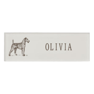Placa de identificación personalizada para Terrier
