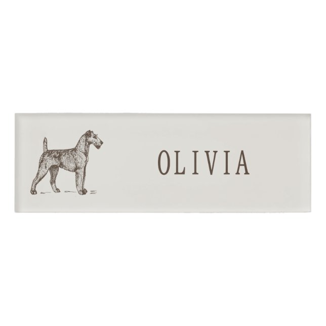 Placa de identificación personalizada para Terrier (Anverso)