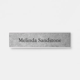 Placa de identificación texturizada de la puerta