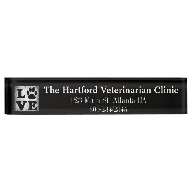 Placa de identificación veterinaria personalizada (Anverso)
