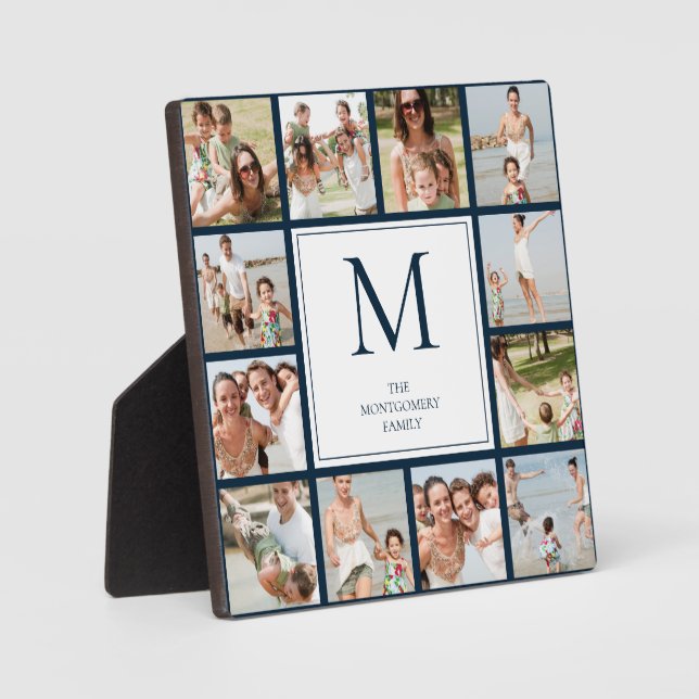 Placa de imágenes familiares de 12 Collages de fot (Anverso)