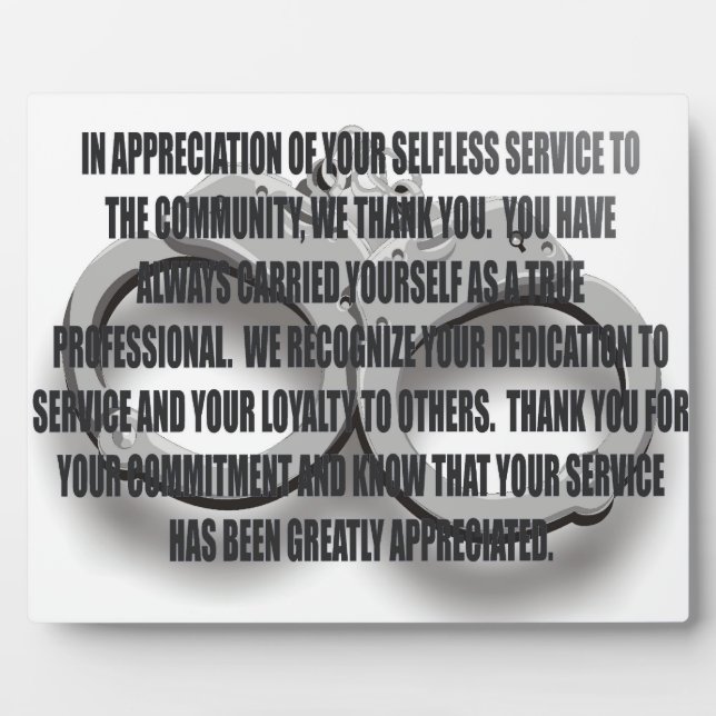 PLACA DE JUBILACIÓN DEL FUNCIONARIO (Frente)