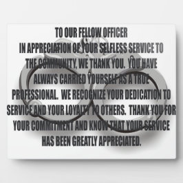 PLACA DE JUBILACIÓN DEL FUNCIONARIO