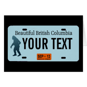 Placa de la Columbia Británica Sasquatch
