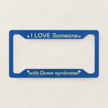 Placa de la licencia de Down Syndrome LOVE 